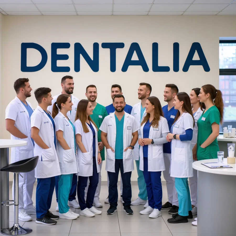 L’équipe et la communauté Dentalia réunies